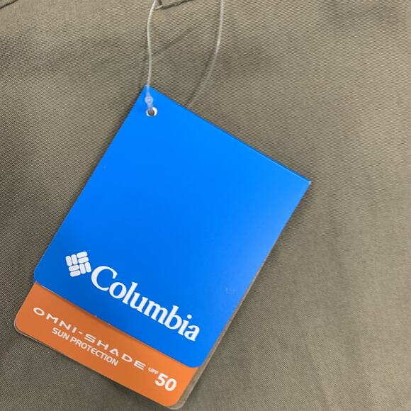 Columbia Omni Shade Sun Protection Outdoor Green Nylon Shorts Mens Size 42W x 9L - Picture 3 of 8